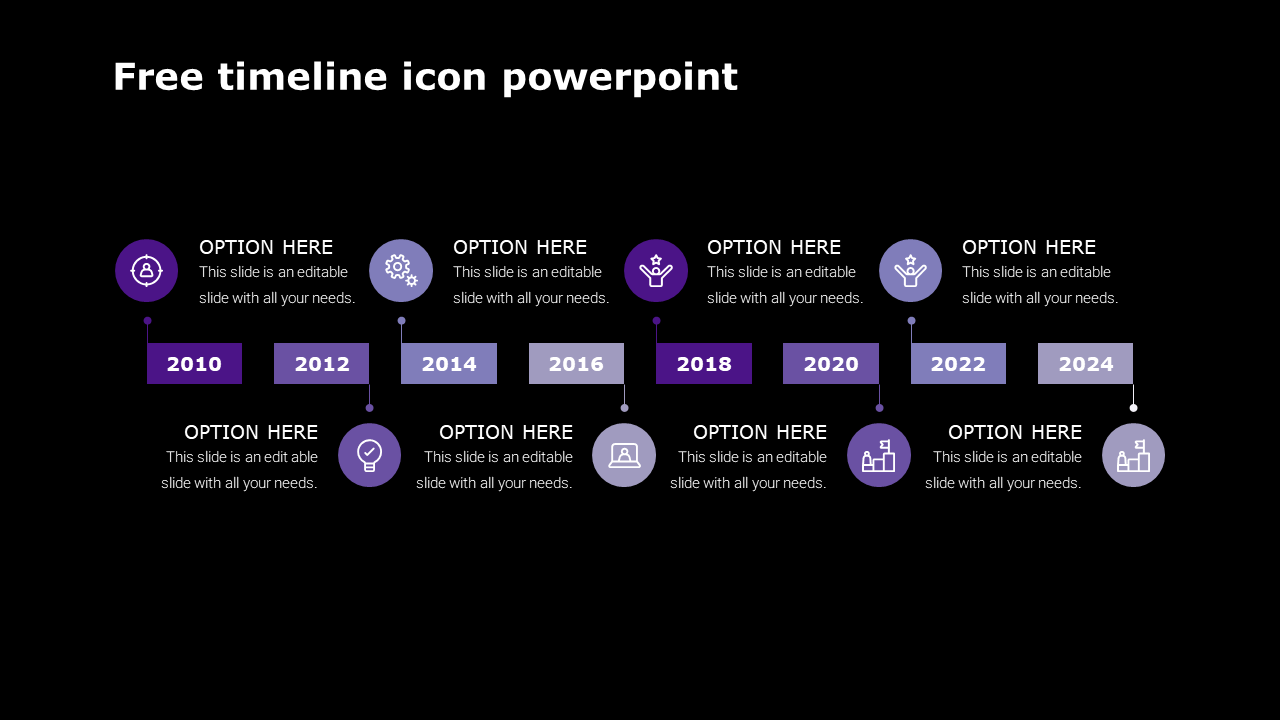 Free - Download Free Timeline Icon PowerPoint Slide Design